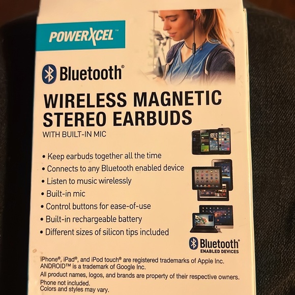 NOGO POWERECAL  WIRELESS MAGNETIC STEREO EARBUDS - Picture 3 of 5